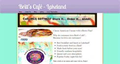 Desktop Screenshot of brittscafelakeland.com