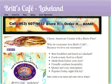 Tablet Screenshot of brittscafelakeland.com